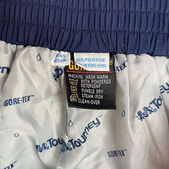 Vtg Tourney Gore Tex Mens Golf Rain Pants Sz Medium x 30 Blue 90s Y2K B4 - Picture 3 of 8